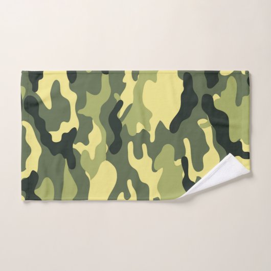 Camo Camping Hunting Green Camouflage Bad Handdoek (Handdoek)