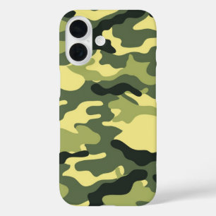 Camo Camping Hunting Green Camouflage iPhone 16 Hoesje