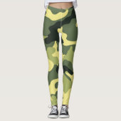 Camo Camping Hunting Green Camouflage Leggings (Voorkant)
