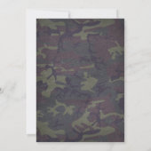 Camo Chalkboard Wedding Invitations Kaart (Achterkant)