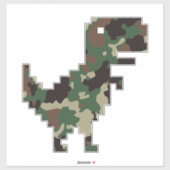 Camo Chrome T-Rex Sticker (Vel)