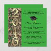 Camo Classic Elegant 2016 Graduation Invitation (Devant / Derrière)