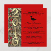 Camo Classic Elegant 2016 Graduation Invitation (Devant / Derrière)