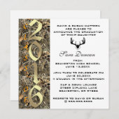Camo Classic Elegant 2016 Graduation Invitation (Devant / Derrière)