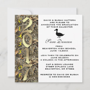 Camo Classic Elegant 2017 Afstuderen Uitnodiging