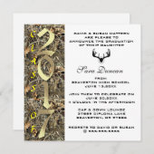 Camo Classic Elegant 2017 Graduation Invitation (Devant / Derrière)