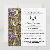 Camo Classic Elegant 2017 Graduation Invitation (Devant)