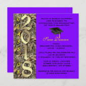 Camo Classic Elegant 2018 Graduation Invitation (Devant / Derrière)