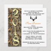 Camo Classic Elegant Afstuderen 2018 Uitnodiging (Voorkant / Achterkant)