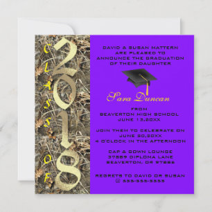 Camo Classic Elegant Afstuderen 2018 Uitnodiging