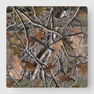 Camo Clock die als geen ander in het huis past Vierkante Klok