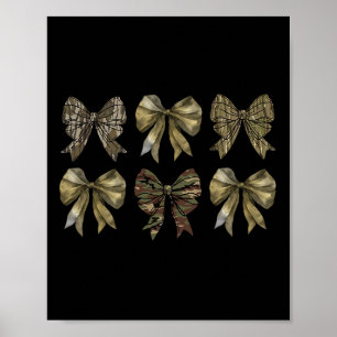 Camo Coquette Bow Eend Jacht Meisjes Jongens Poster