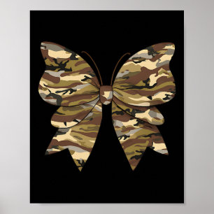 Camo Coquette Bow Eend Jacht Vrouwen Schattige But Poster