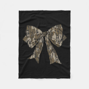 Camo Coquette Bow Eend Jachtmeisjes Kinder Vrouwen Fleece Deken