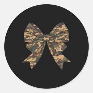 Camo Coquette Bow Eend Jachtmeisjes Kinder Vrouwen Ronde Sticker