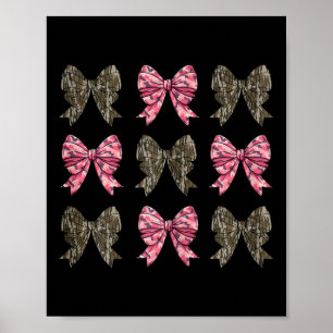Camo Coquette Bow Eend Jagen Kinder Meisjes Bogen Poster