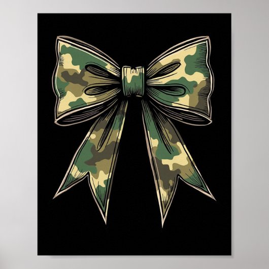 Camo Coquette Bow Hunt Duck Hunting Camouflage 2 Poster (Voorkant)