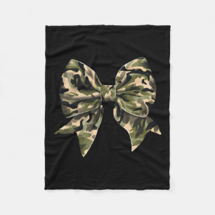 Camo Coquette Bow Hunt Duck Hunting Camouflage Fleece Deken