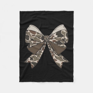 Camo Coquette Bow Hunt Duck Jagen Camouflage Manne Fleece Deken