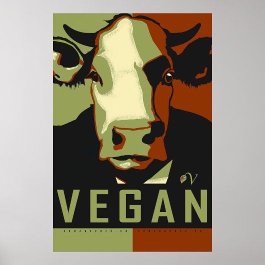 Camo Cow Pop Art Poster - Vegan (Devant)