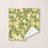 Camo d'ananas Hawaiian Tropical Coordinate-Jaune (Gant de toilette)