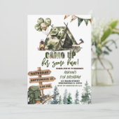 Camo de chasse pour une invitation d'anniversaire (Debout devant)