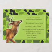 Camo Deer Birthday Uitnodiging (Voorkant / Achterkant)