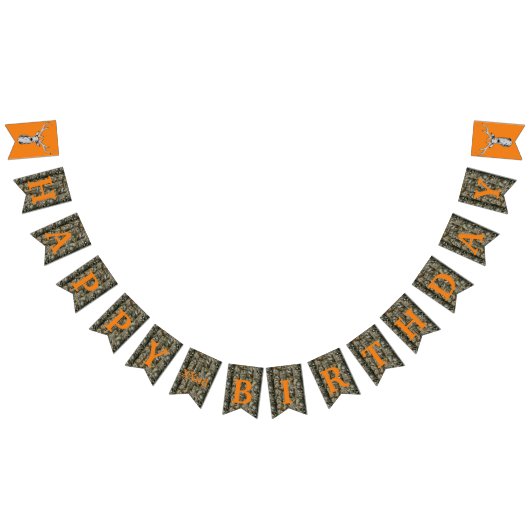 Camo Deer Chasse Buck Bannière Hommes Anniversaire (Tout)