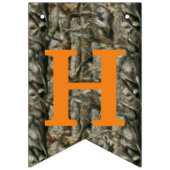 Camo Deer Chasse Buck Bannière Hommes Anniversaire (Deuxième drapeau)