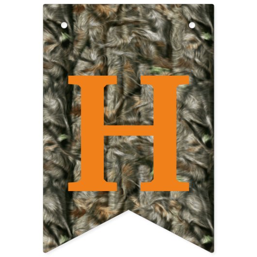 Camo Deer Chasse Buck Bannière Hommes Anniversaire (Deuxième drapeau)