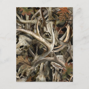 Camo Deer Skulls Briefkaart