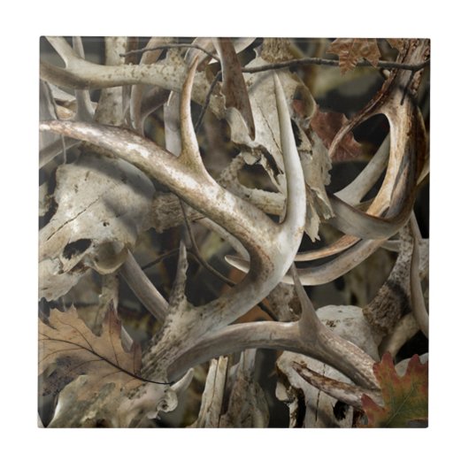 Camo Deer Skulls Tegeltje (Voorkant)