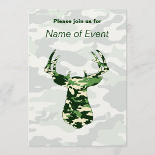 Camo Deer Uitnodiging
