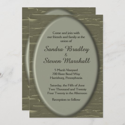 Camo Design Wedding Uitnodiging (Voorkant / Achterkant)