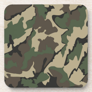 Camo, dessous de verre en plastique dur / dossier
