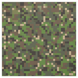 Camo digital computer pixel API print  8 bit Stof