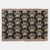 Camo Dog Paw Print Pattern Deken (Voorkant)