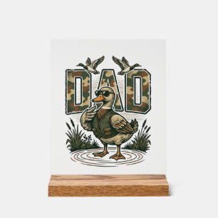 Camo Duck Papa Design de T-Shirt avec Gravure Vint