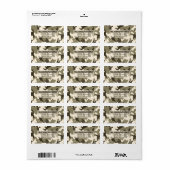 Camo Earthy Brown & Tan Return Address Label (Full Sheet)