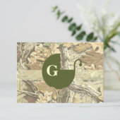 Camo Elegant Baby shower Invitation Kaart (Staand voorkant)