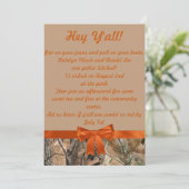 Camo en Tan Huwelijksuitnodiging Kaart (Staand voorkant)