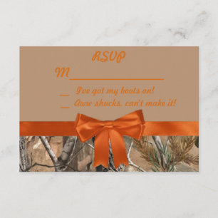 Camo en Tan RSVP Kaartje
