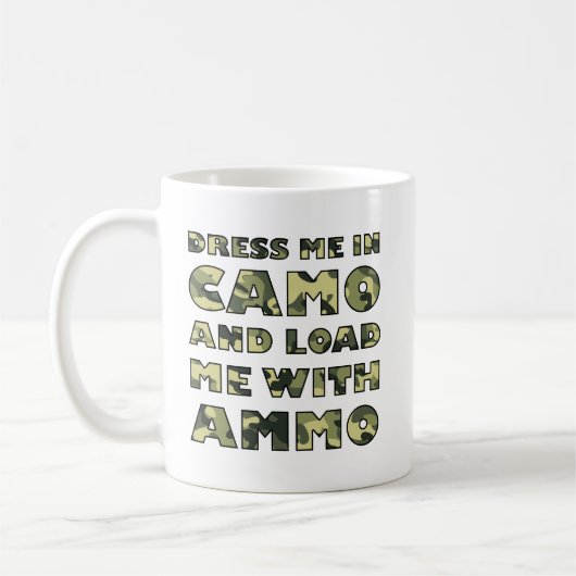 Camo et Ammo drôle Chasse Mug (Gauche)