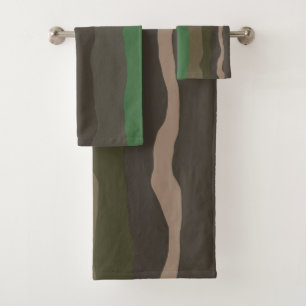 Camo et bandes abstraites vertes