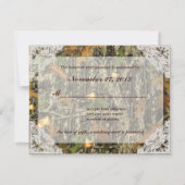Camo et dentelle blanc antique Mariage RSVP (Dos)