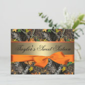 Camo et invitation orange de sweet sixteen (Debout devant)
