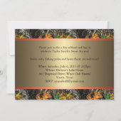 Camo et invitation orange de sweet sixteen (Dos)