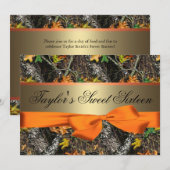 Camo et invitation orange de sweet sixteen (Devant / Derrière)