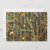 Camo et Orange Lily Faire-part de mariage (Dos)