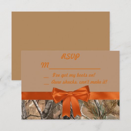 Camo et Tan RSVP (Devant / Derrière)